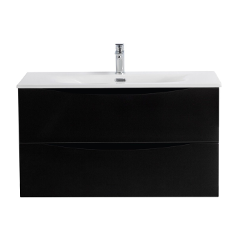 База под раковину подвесная BELBAGNO MARINO-CER-MINI-800-2C-SO-NL-P с двумя выкатными ящиками 796x390x500